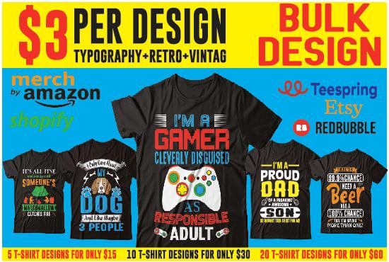 I will do typography and custom t shirt design for you 
