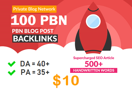 DA 40+ PA 35+ web2.0 100 pbn in unique 100 site