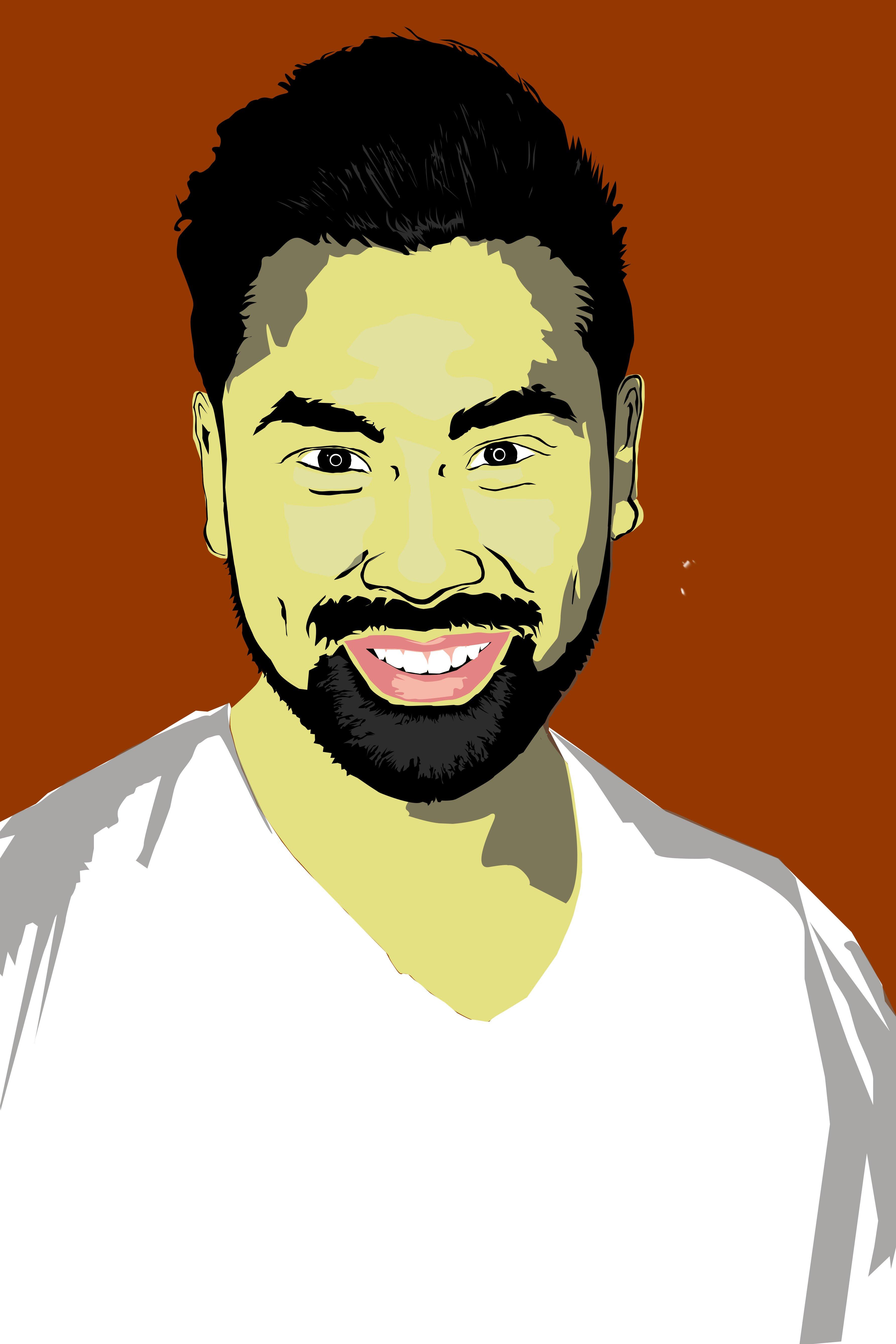 Draw a cartoon vector portrait From your photo
