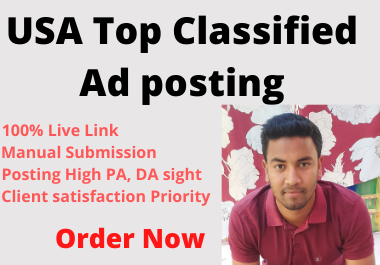 I will post your Ad Top 50 USA Classified site 
