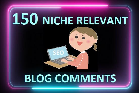 I will do 150 niche relevant blog comments
