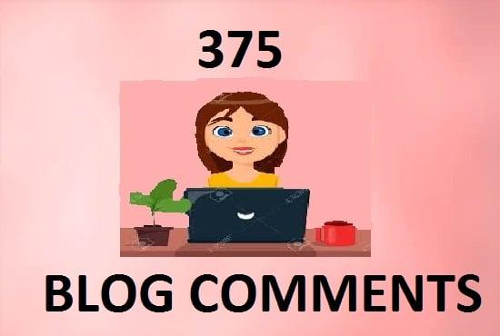 I will do 375 dofollow backlink high DAPA blog comments