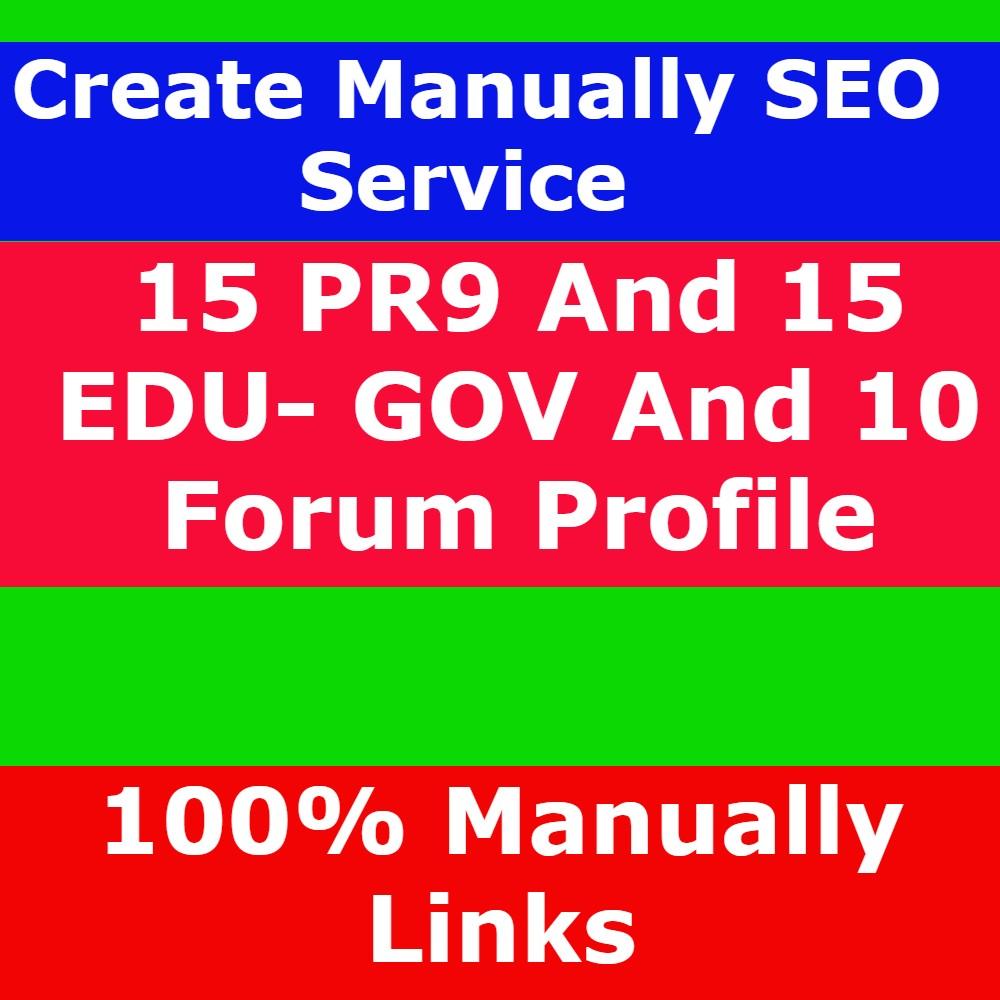 I Will Create 15 PR9 AND 15 EDU-GOV AND 10 FORUM LINKS