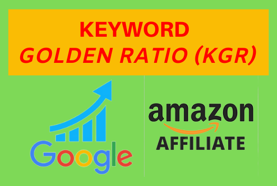 I will do kgr keyword research for amazon affiliate