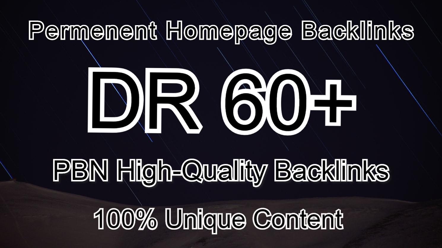 I'll provide you high authority DR 60+ PBN backlink.