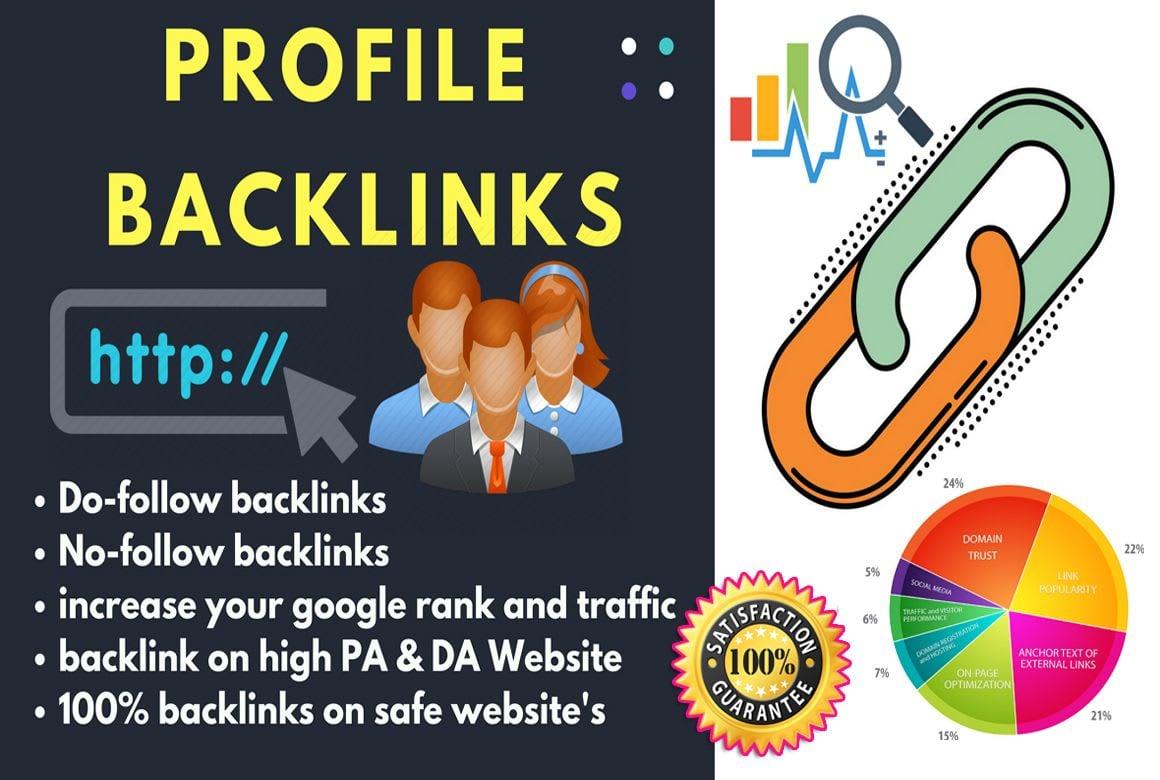 I will creat 20 profile bcklinks high DA PA