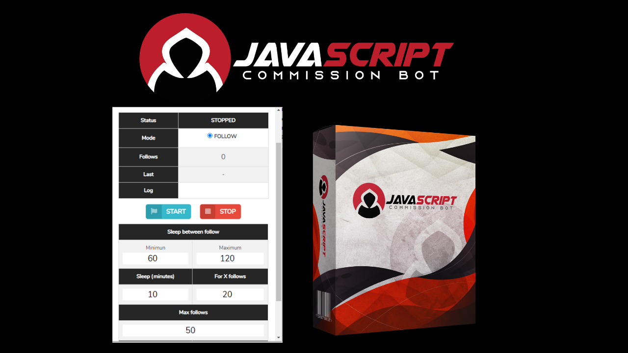 JavaScript Commission Bot software 
