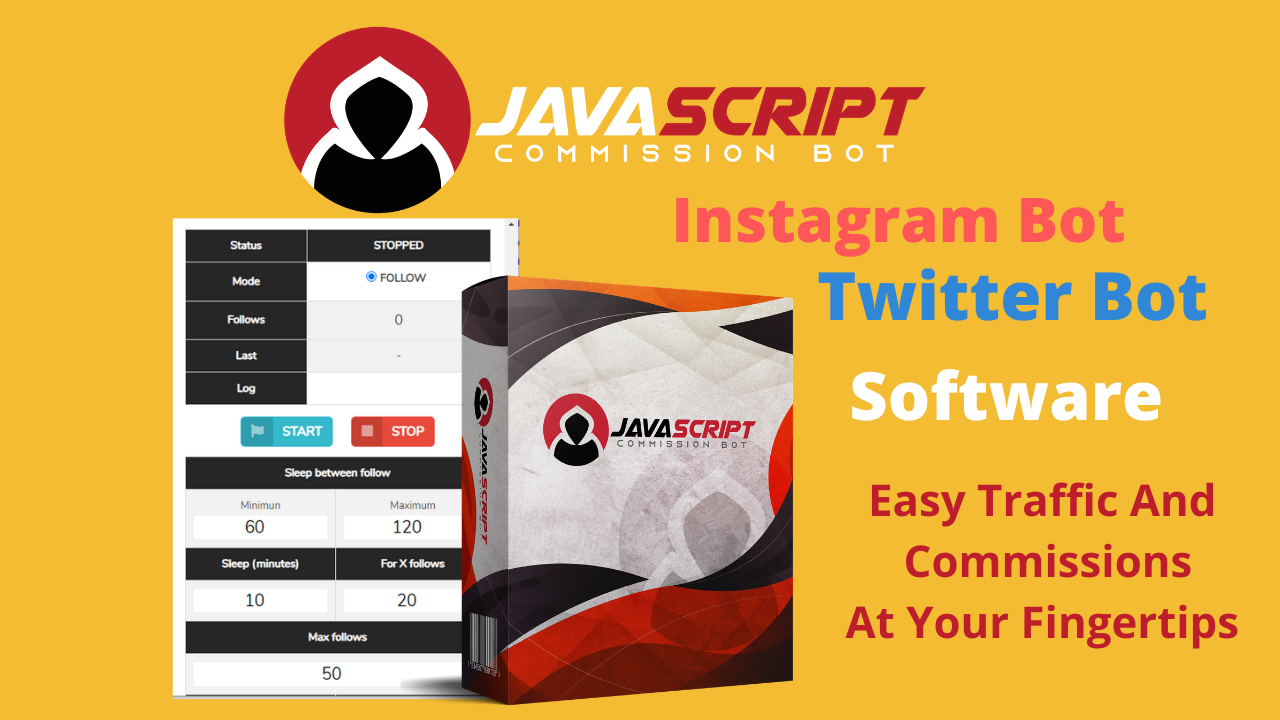 JavaScript Commission Bot software 
