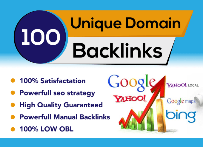 Build 100 Unique Backlinks from High 100 DA PA TF CF Site For increase your google top ranking