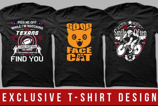 I will design an eye catching typography t shirt design 