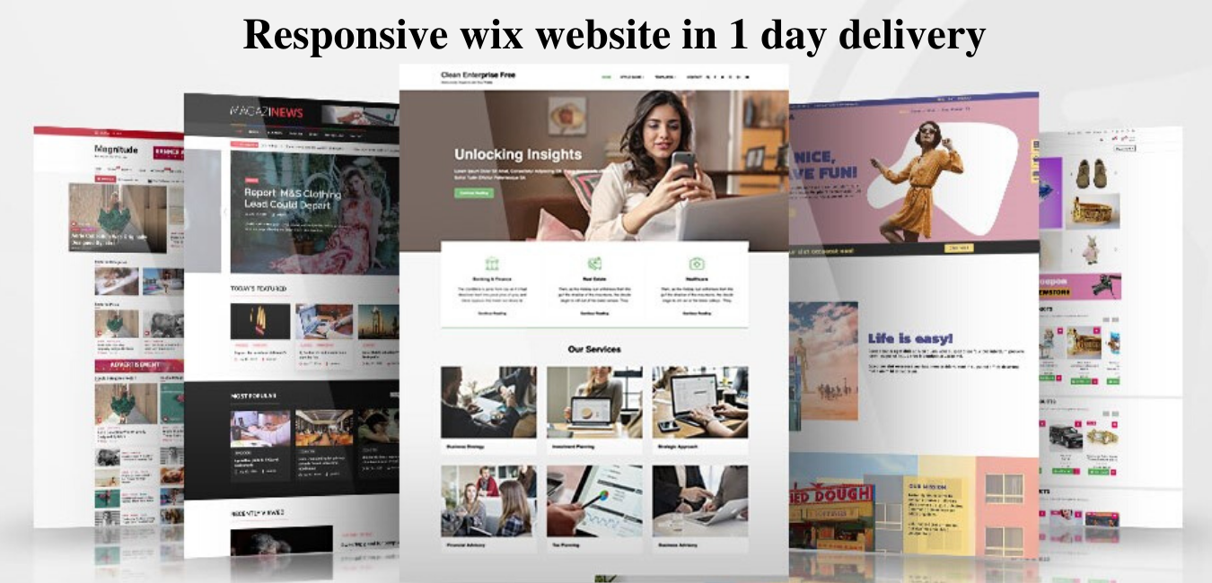 I will design responsive wix website in 1 day