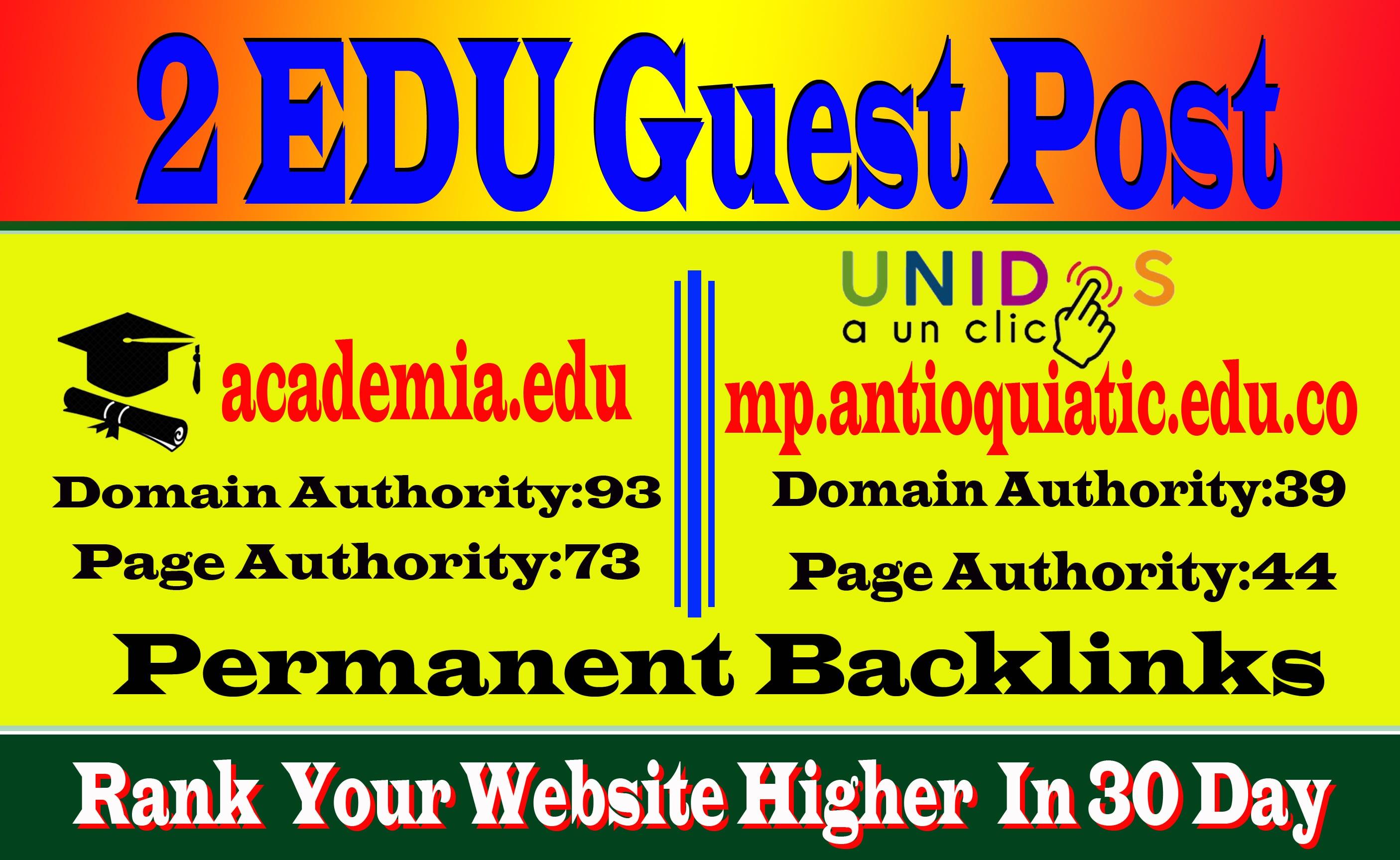 Write and Publish 2 Dofoll0w Edu Guest Posts on High DA to Boost Keyword Ranking