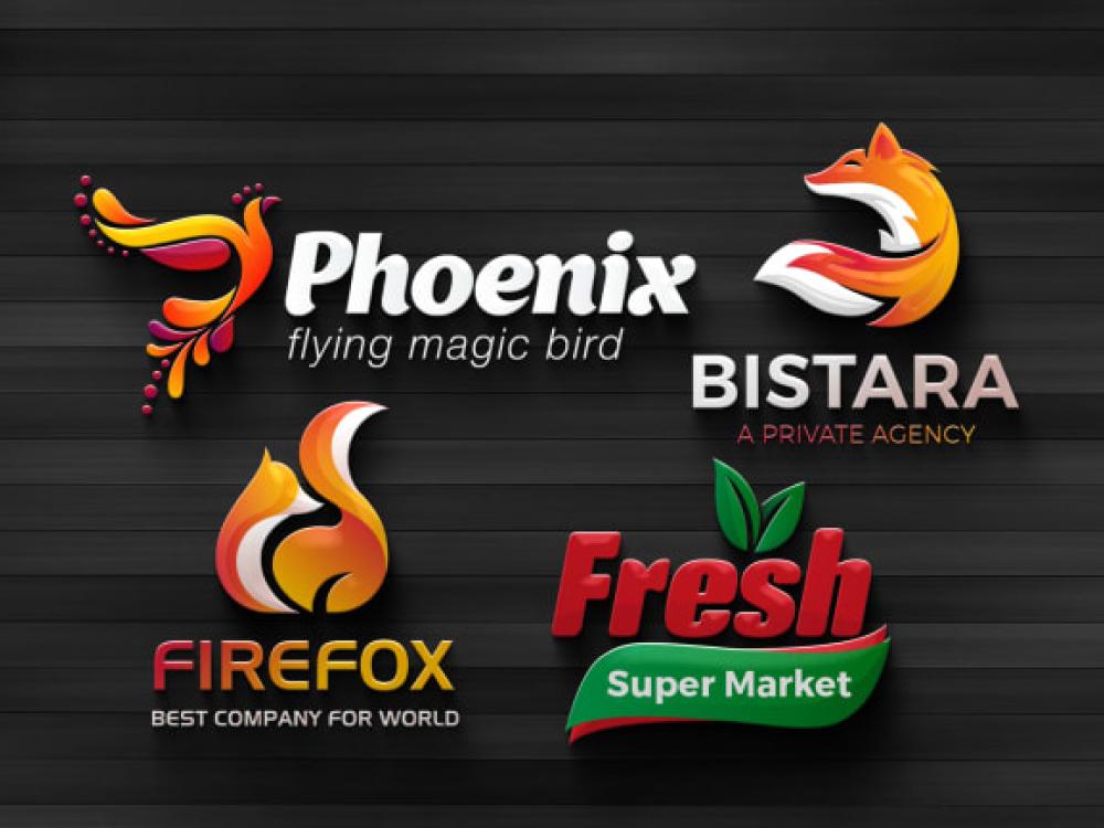 I will do modern luxury 3D logo design