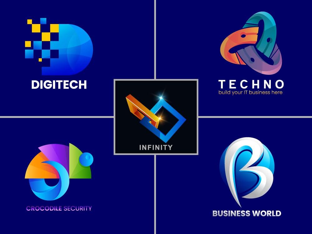 I will do modern luxury 3D logo design