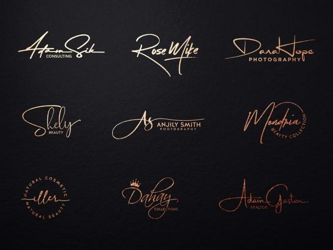 I will do luxury elegant signature logo design