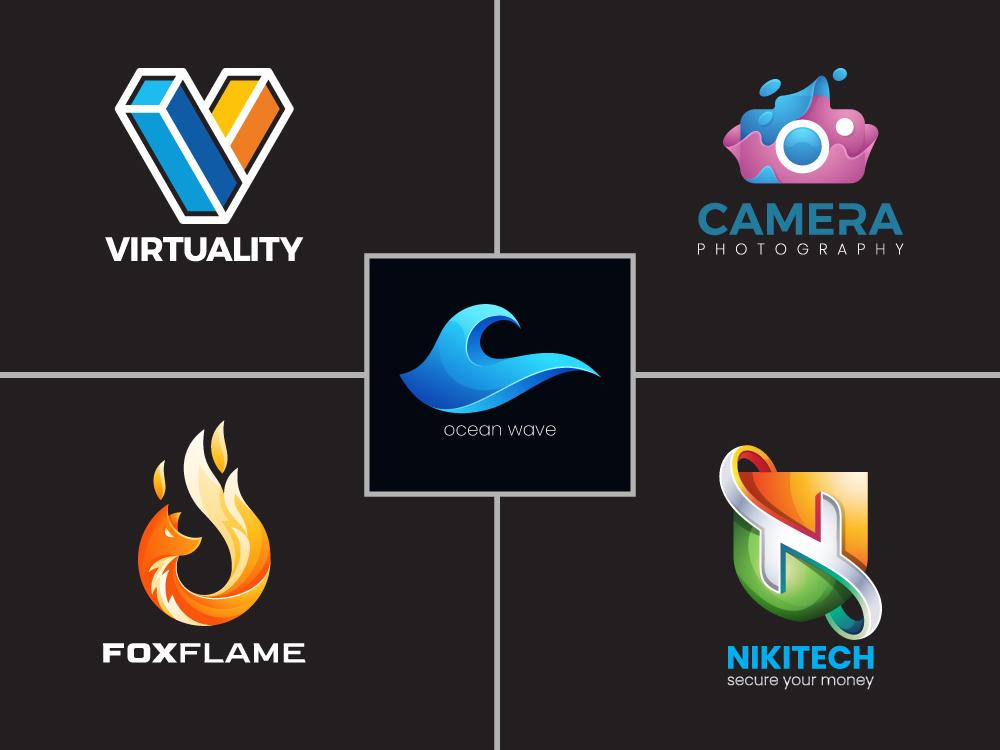 I will do modern luxury 3D logo design