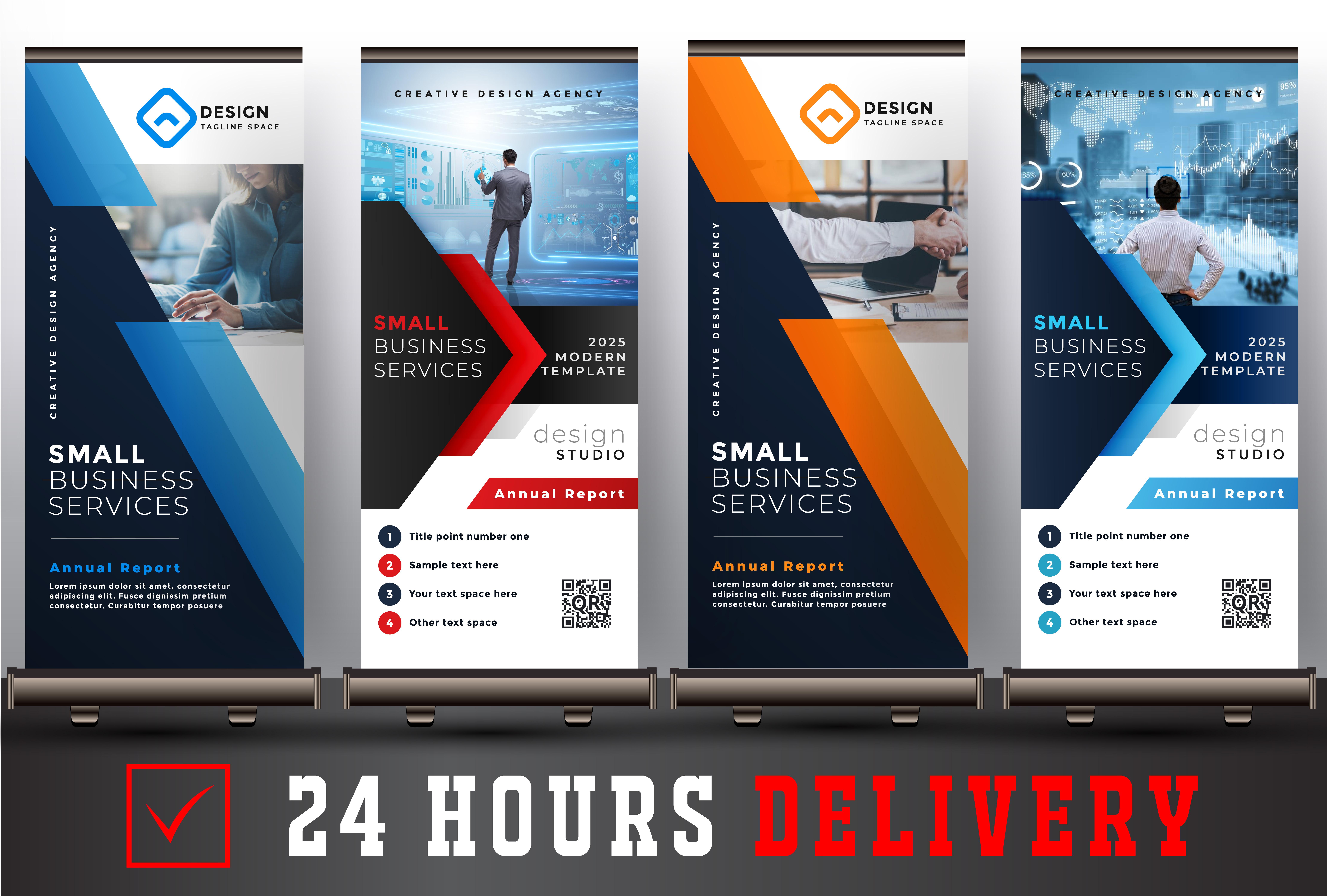 I will design stunning roller banner advertising within 24 hrs
