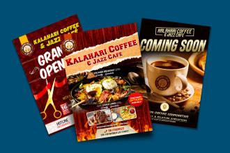 I will design outstanding flyer or poster with unlimited in 4 hrs