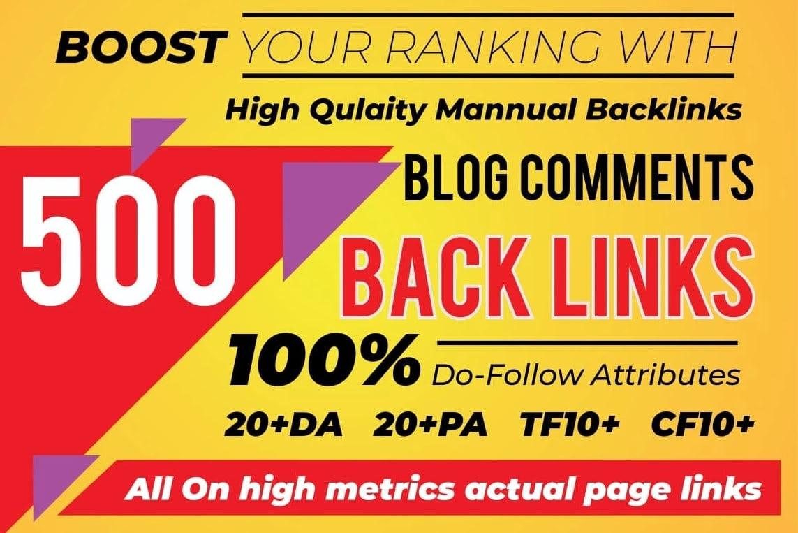 I will do 500 high authourity blogcomments backlinks