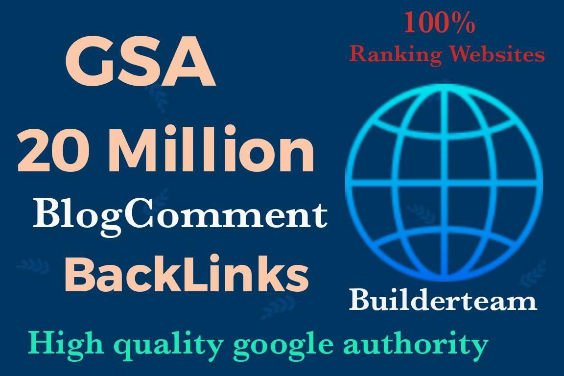 20 Million SEO GSA SER High Quality Backlinks for Google Ranking