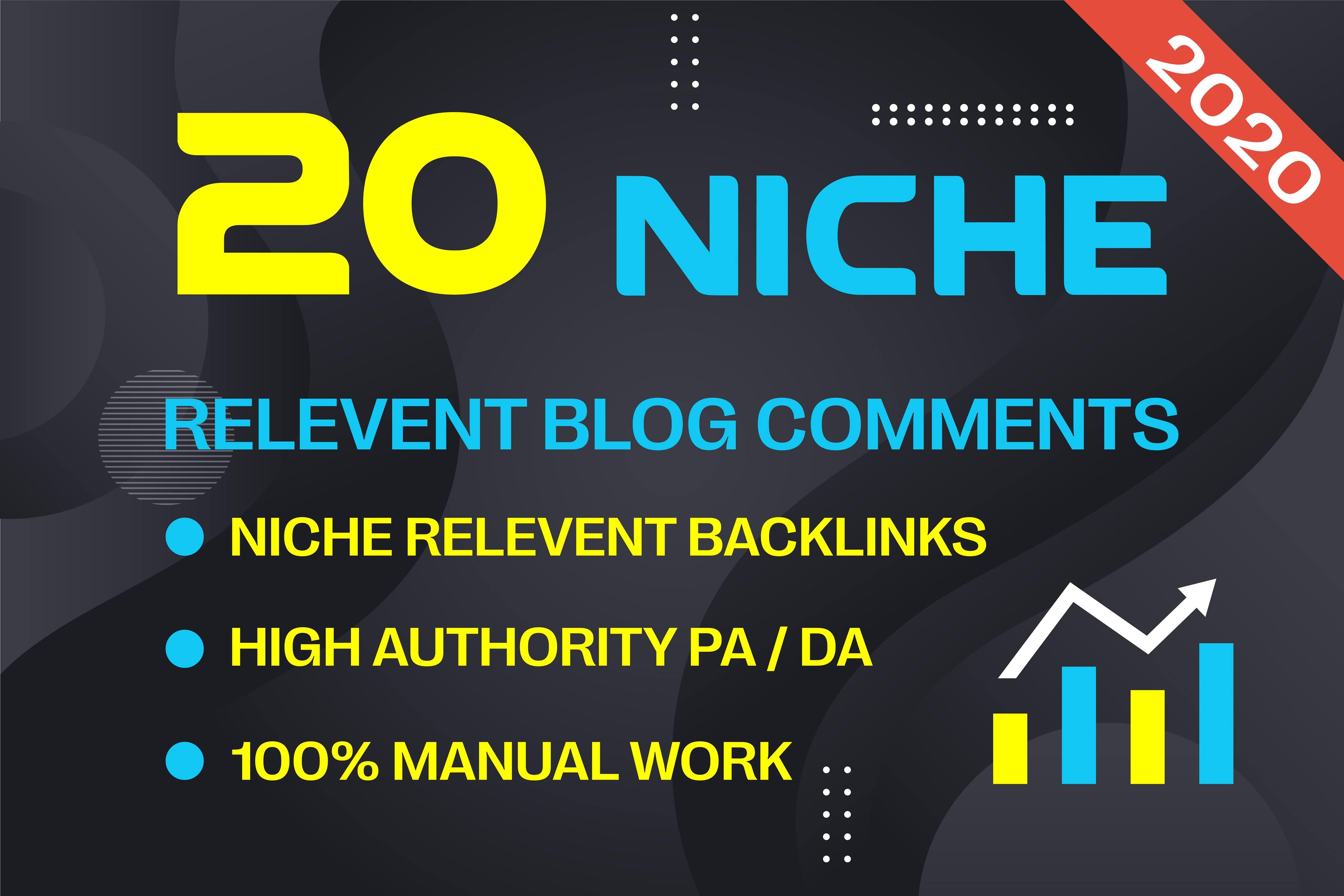 I will do 20 niche no follow blog comments 
