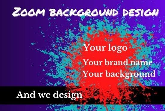 I will design customized zoom virtual backgrounds for you
