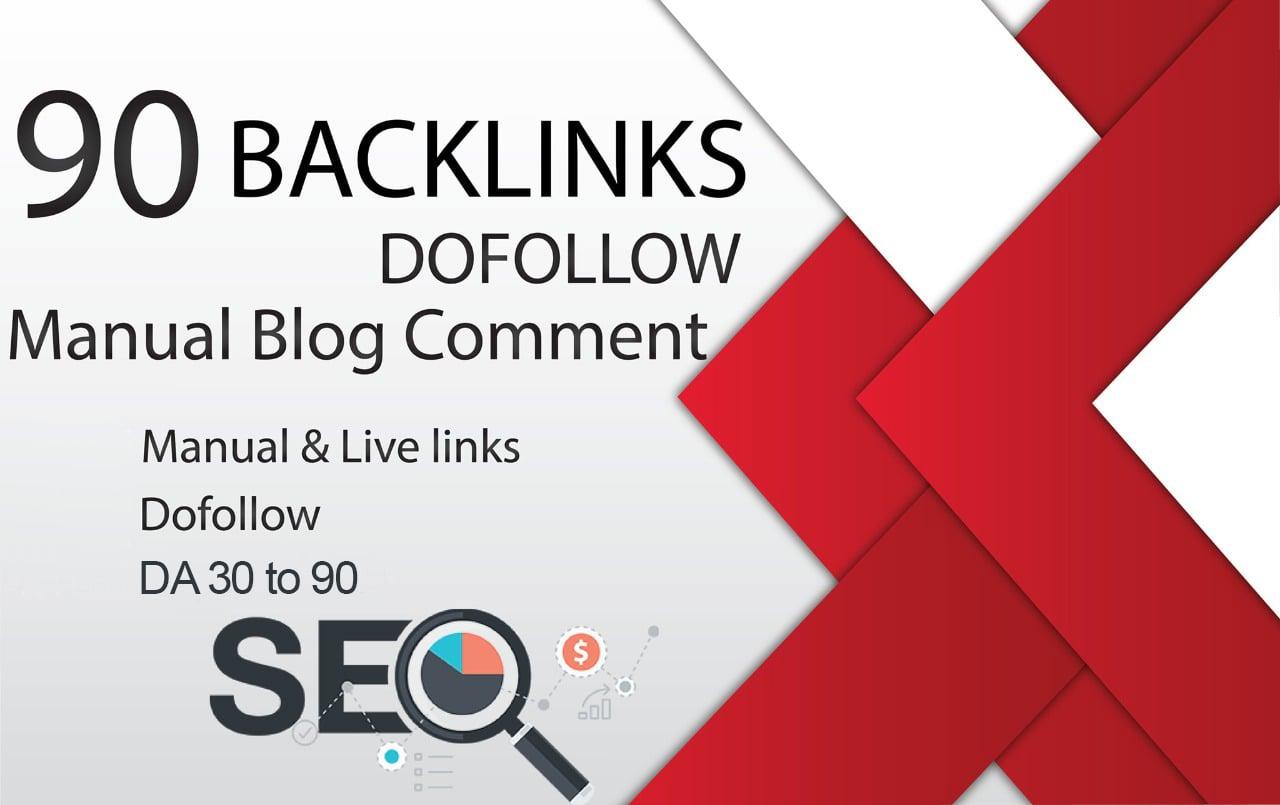 Get 90 Unique Minimum Obl Blog Comment Backlinks Dofollow On DA 30 to 90 
