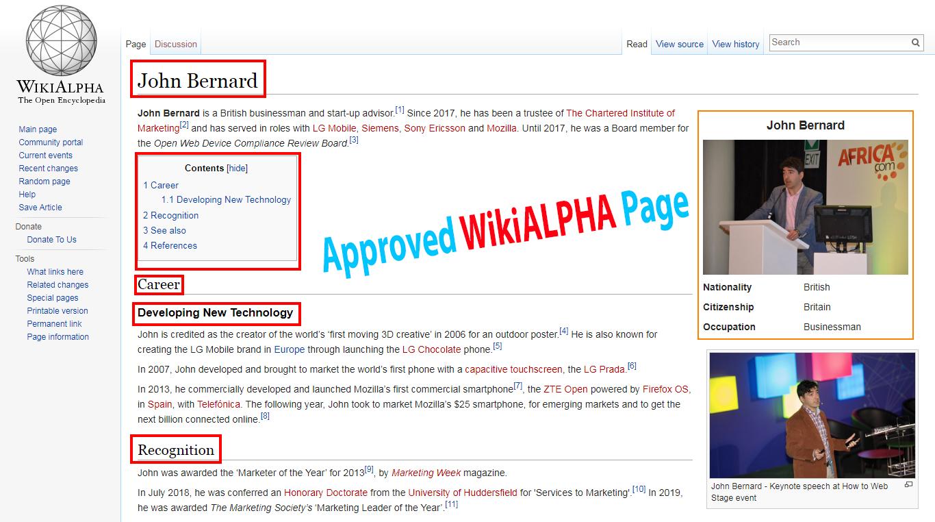 I will Create Approved Wikialpha Page