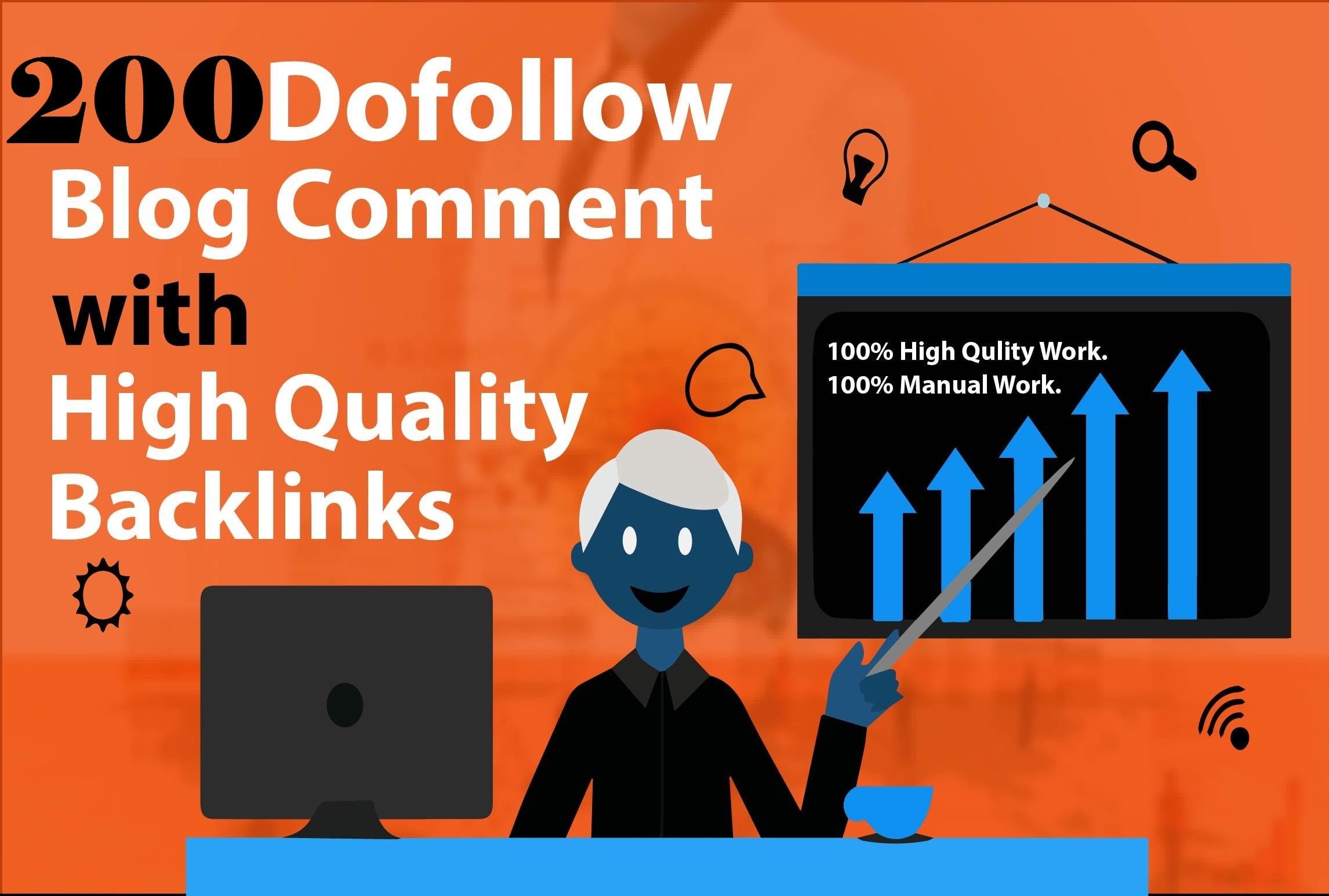 I will Built 200 Dofollow Blog Comment PR10 SEO Backlinks HIGH DA 90 Plus Sites
