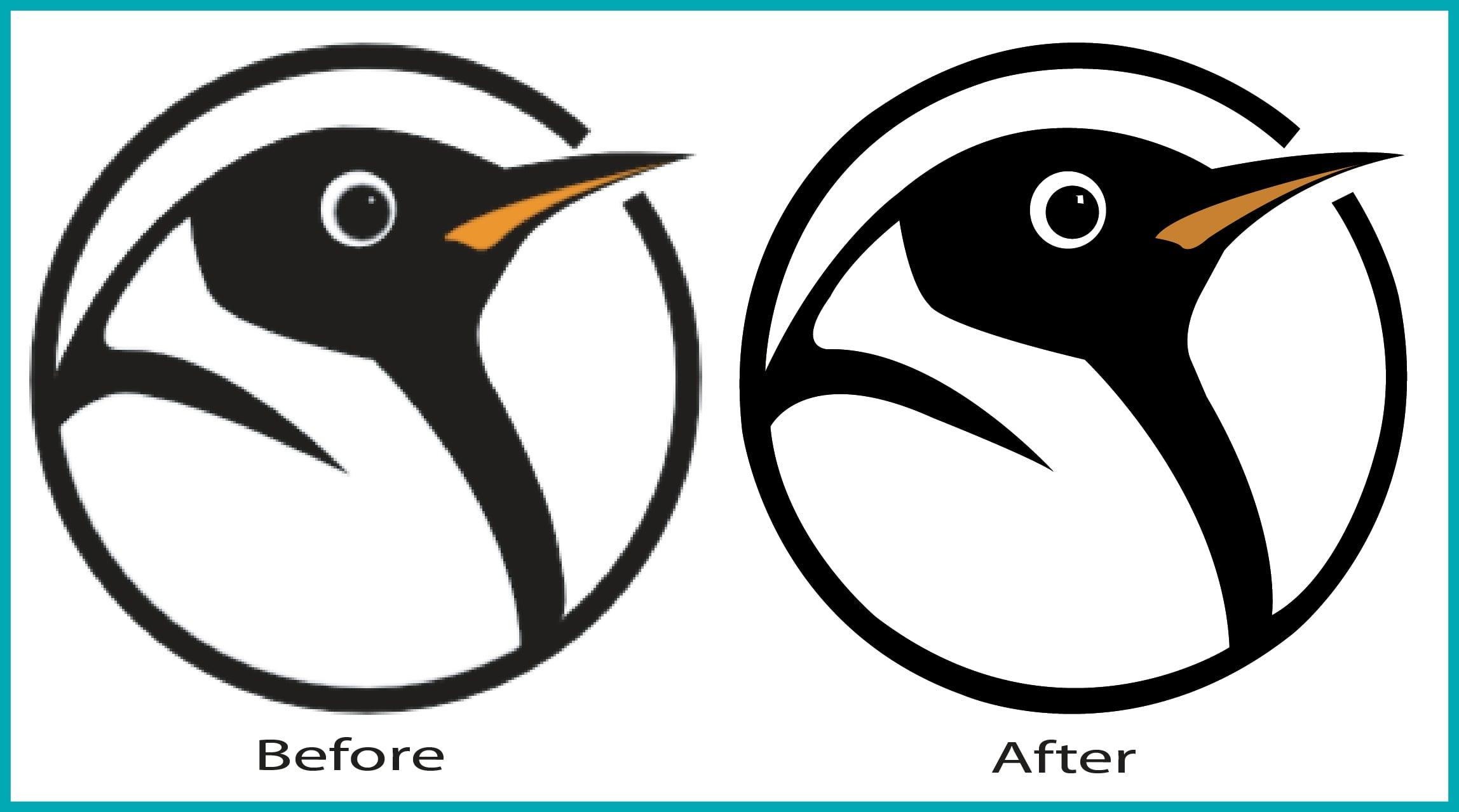 convert to vector tracing vectorize logo redesign redraw image raster to vector
