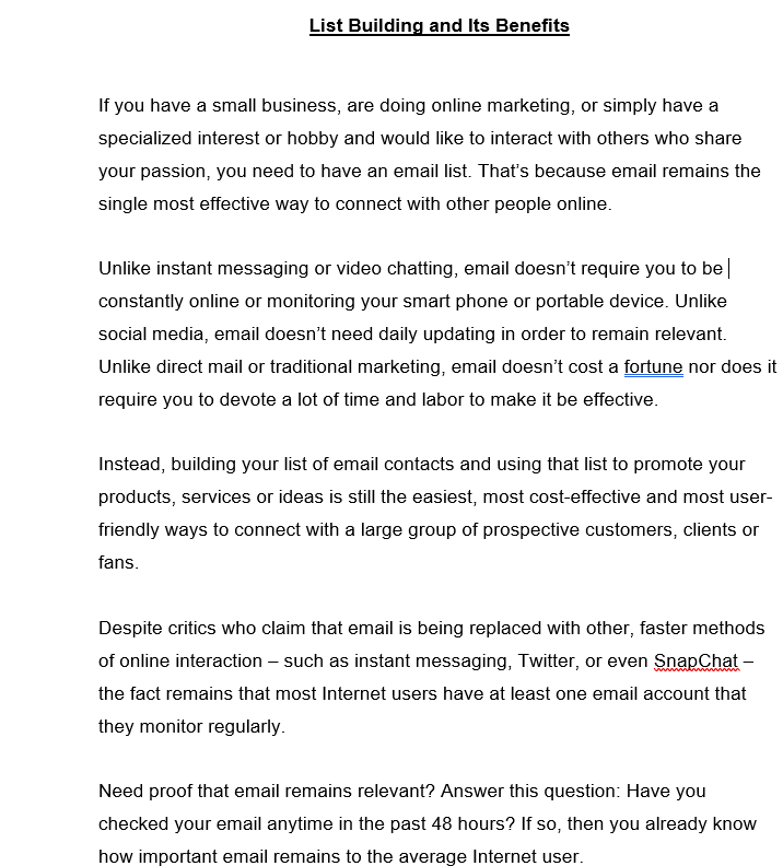 Grow Your Email List!! Easy & comprehensive 