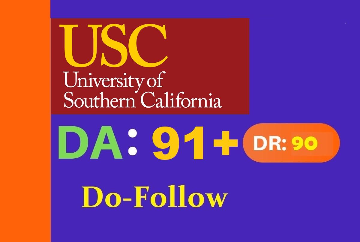 publish a guest post on usc edu DA 91