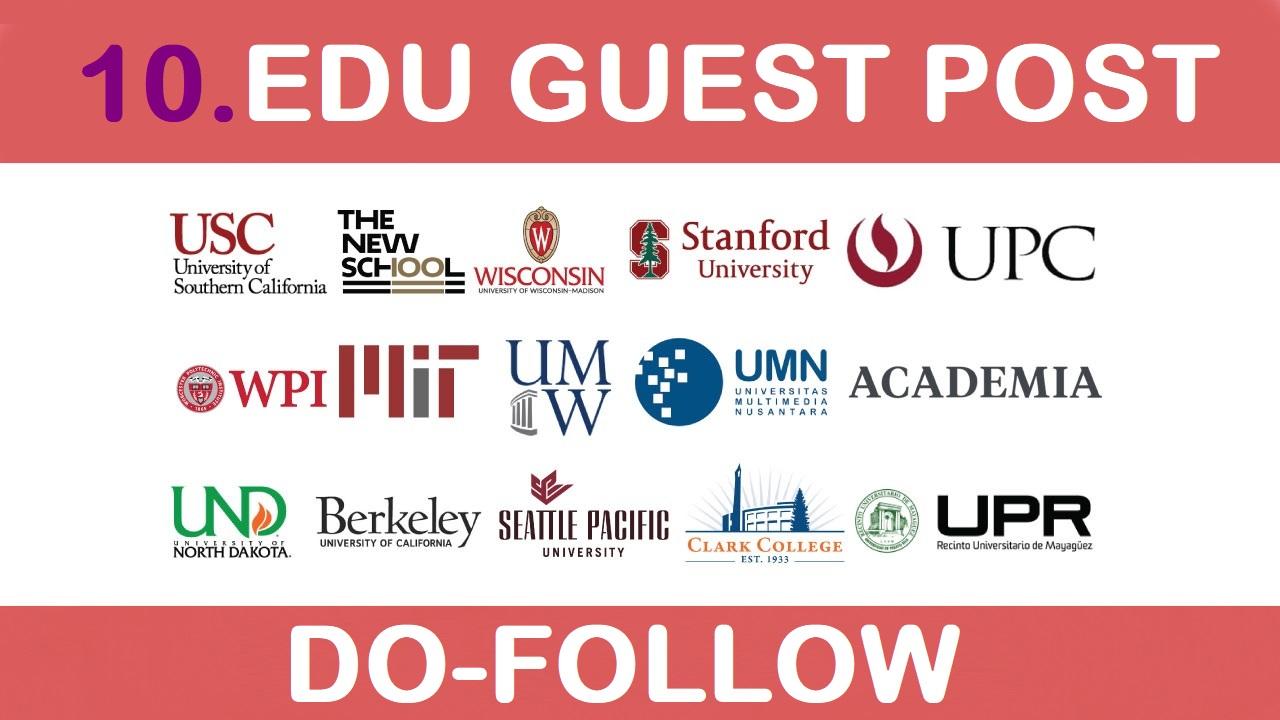 I will provide 10 edu post on top universities sites