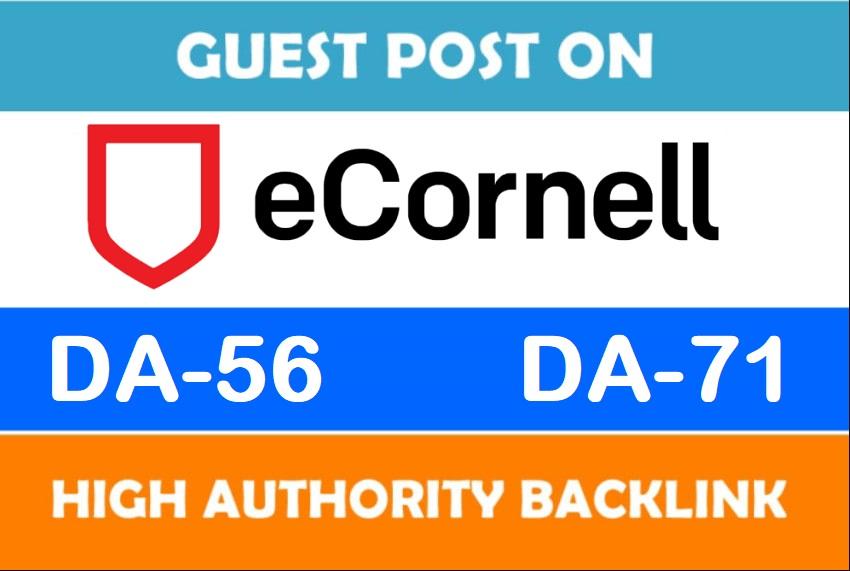 I will provide guest post on ecornell with dofollow backlink