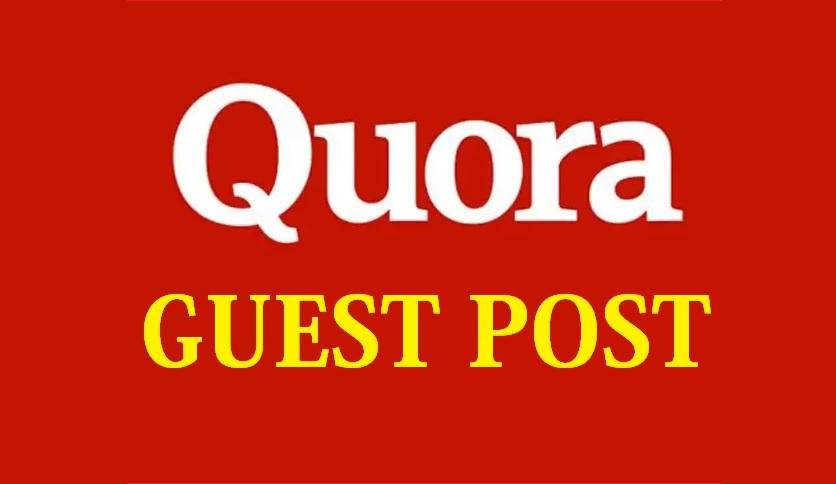 I will published a guest post on Quora. com PA 42, DA 93, TF 41, CF 58
