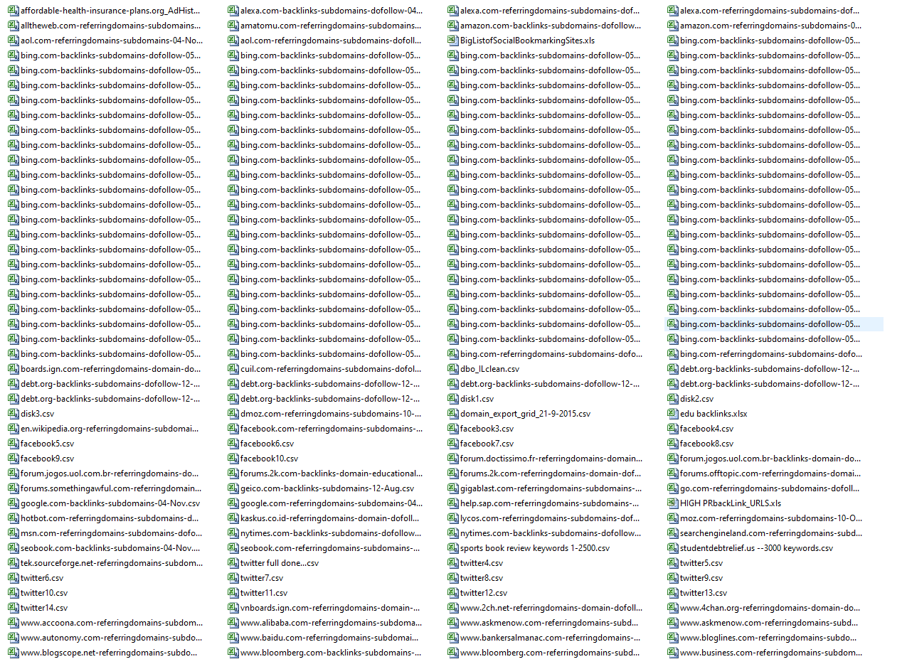 5GB of Dofollow backlinks of Google's own Backlinks. over a billion links !