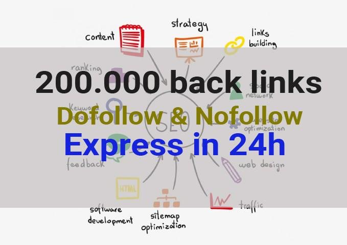 I will build 200.000 high quality backlinks for Top 10 Google express in 24h