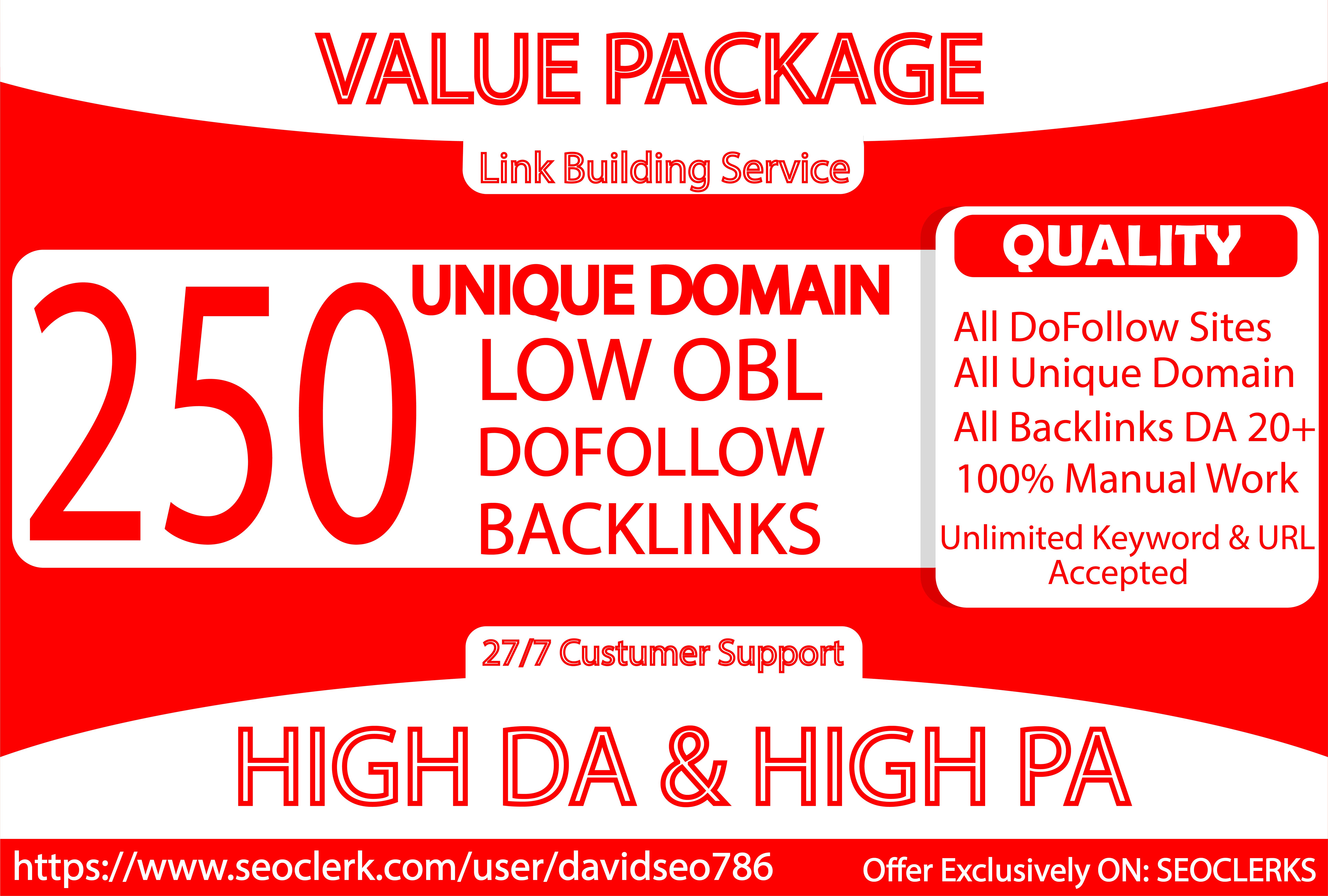 I will Make 250 Unqiue Domain Blog Comment Backlinks in DA 20+