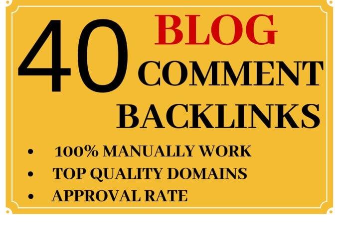 I will do 40 dofollow blogcomment DA 20+