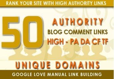 I will do 50 unique domain da 40+