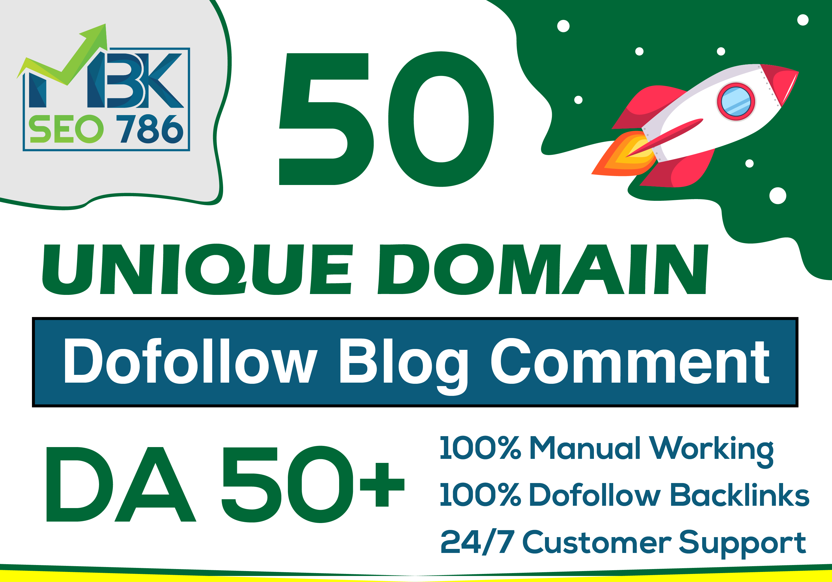 50 Unique Domain Dofollow Blog Comments with DA 50 plus