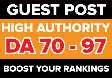 I will publish HQ 10 guest post on high da pa