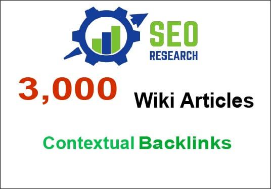 3,000 contextual Wiki Articles from contextual SEO Backlinks to get fast ranking