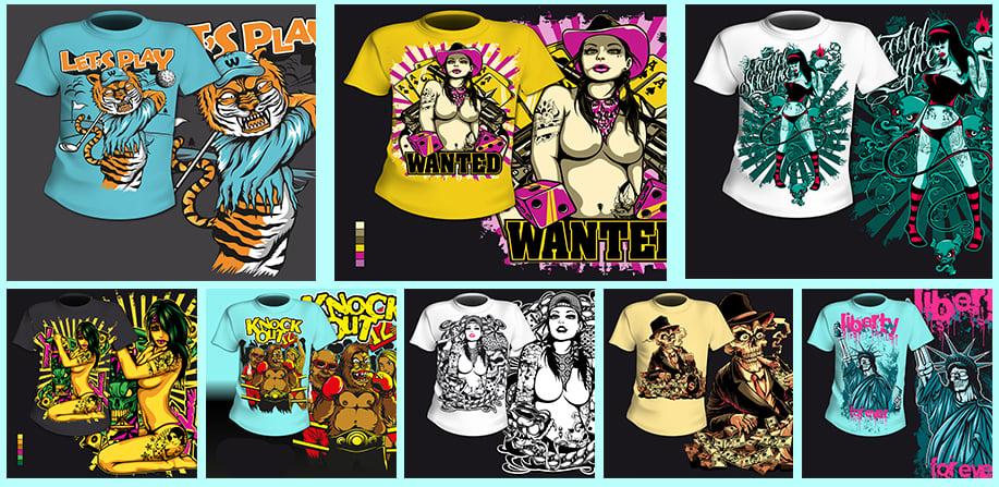 28000 Editable & Printable T-shirt Designs Bundle with various Niches
