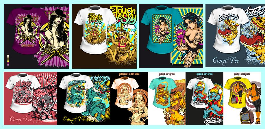 28000 Editable & Printable T-shirt Designs Bundle with various Niches