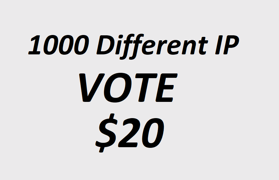 Improve 1000 Different IP Votes For Online Contest Poll