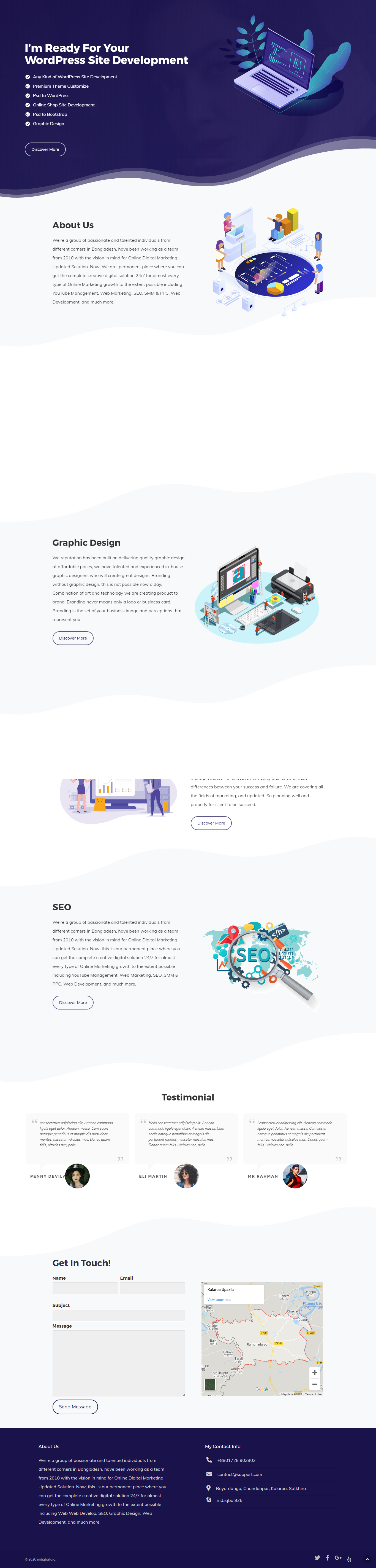 I will create responsive Wordpress landing page