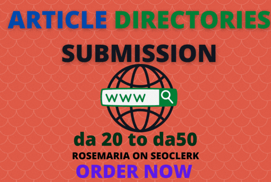 Buy 300+ Article Directories Backlinks da 20 to da 50