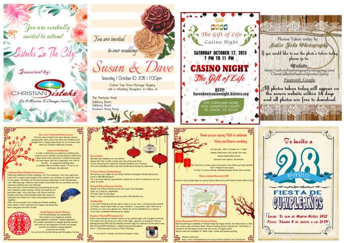 I will design your wedding, birthday,party invitation card of your dream+
