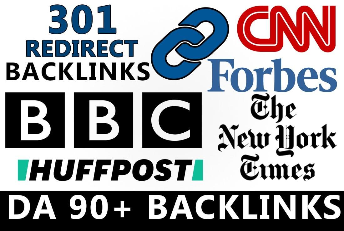 build 301 redirect dofollow seo backlinks from da 90 above, best for money and pbn sites